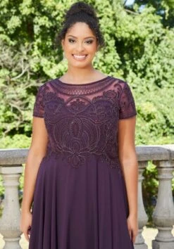 Mori Lee 71824 Short Sleeve Mother Of The Bride Dress -Fashion wedding dress mrlme f18 71824 bi 08
