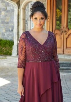 Mori Lee 72208 Three Quarter Sleeve Evening Gown 12 Mori Lee 72208 Three Quarter Sleeve Evening Gown -Fashion wedding dress mrlme f20 72208 bi 06