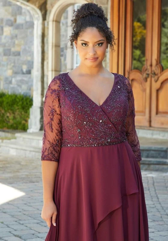 Mori Lee 72208 Three Quarter Sleeve Evening Gown 6 Mori Lee 72208 Three Quarter Sleeve Evening Gown - Image 6