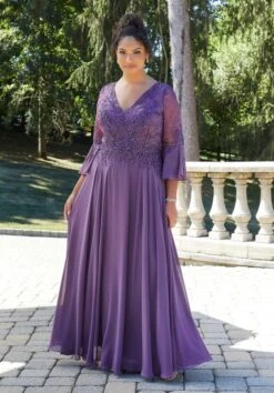 Mori Lee 72629 Flounce Sleeves Embroidered Bodice Dress 12 Mori Lee 72629 Flounce Sleeves Embroidered Bodice Dress -Fashion wedding dress mrlme f22 72629 bi 06