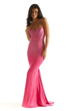 Mori Lee 49052 Hot Pink Prom Dress
