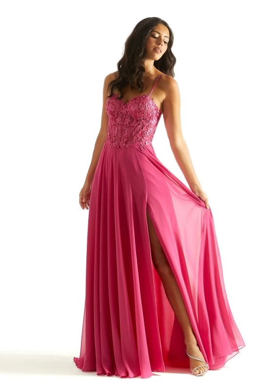 Mori Lee 49056 Bright Pink Prom Dress 1 Mori Lee 49056 Bright Pink Prom Dress