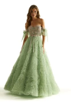 Mori Lee 49068 Sage/Champagne Prom Dress
