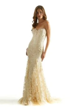 Mori Lee 49079 Champagne Prom Dress