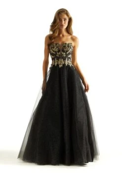 Mori Lee 49086 Black/Gold Prom Dress